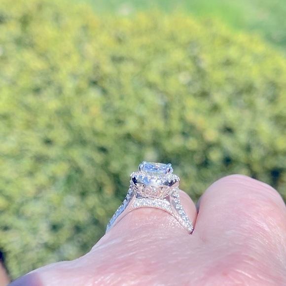 Sterling Silver Engagement & Wedding Rings in heavy sterling! Gorgeous on hand! - Picture 10 of 11